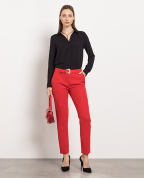 Versace Jeans Couture Червоні штани з пряжкою в стилі бароко 74HAA116N0103