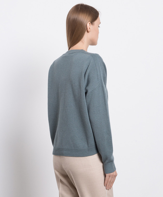 Peserico Зеленый пуловер из шерсти, шелка и кашемира S99022F07K09018 изображение 4