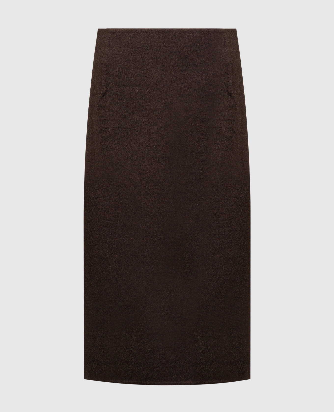 Brown midi skirt made of wool