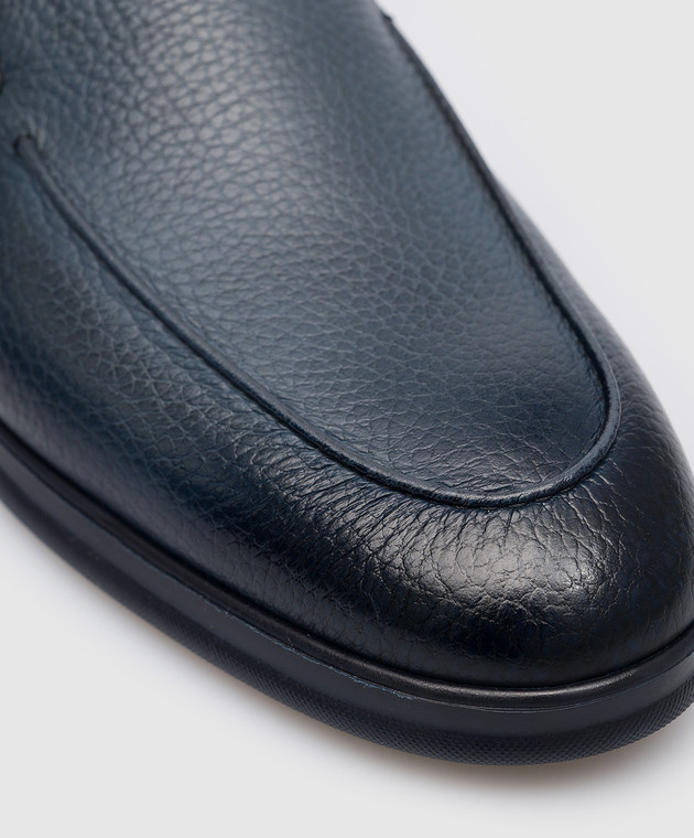 Doucal's Blue leather slippers DU2835ARTHUY215 изображение 5