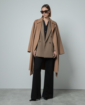 Max Mara Коричневий двобортний жакет LEVICO з вовни LEVICO