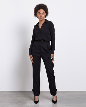 Alexander McQueen Черные карго из шерсти 754576QJAAC