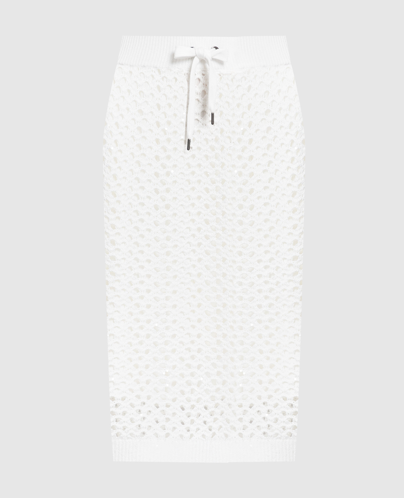 Белая юбка с пайетками