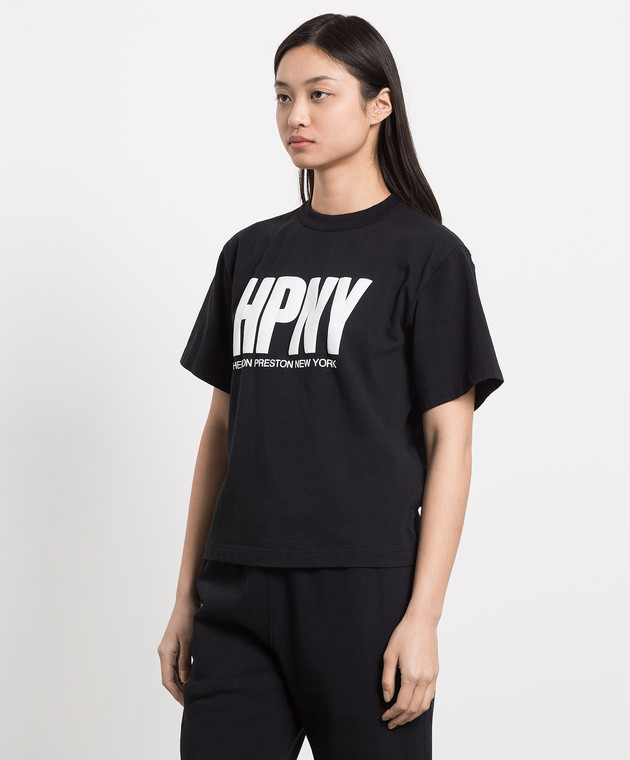 Heron Preston Black t-shirt with contrasting HPNY logo HWAA032C99JER004 изображение 3