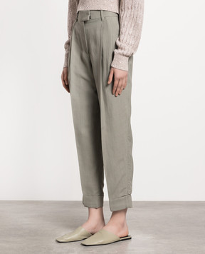 Brunello Cucinelli Серые брюки с цепочкой мониль MH126P8254