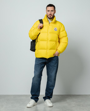 Moncler Желтый пуховик Citala с логотипом 1A000155396L
