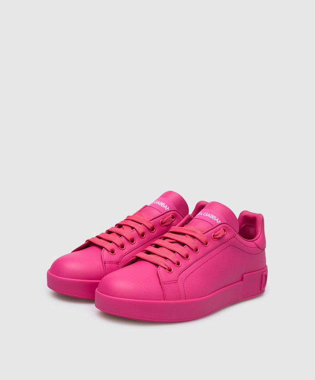 Dolce&Gabbana - Portofino logo sneakers in pink leather CK1544A1065 buy at  Symbol