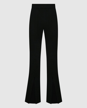 Solotre Чорні штани кльош з розрізами M3R0048R