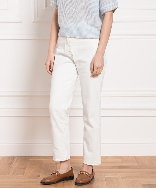 Peserico White jeans with logo P04525LQ04286 изображение 3