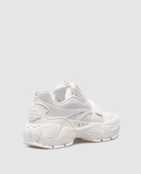 Off-White Білі комбіновані кросівки Glove Slip On з логотипом OMIA284C99LEA001