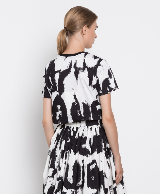 Alexander McQueen Футболка с контрастным принтом McQueen Graffiti 710616QZAGB изображение 4