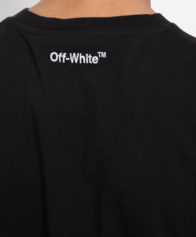 Off-White Set of black t-shirts with logo embroidery OMAA127C99JER002 image 5