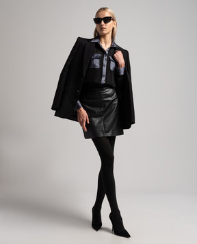 Tom Ford Черная комбинированная блуза из шелка CA2520FAX1097