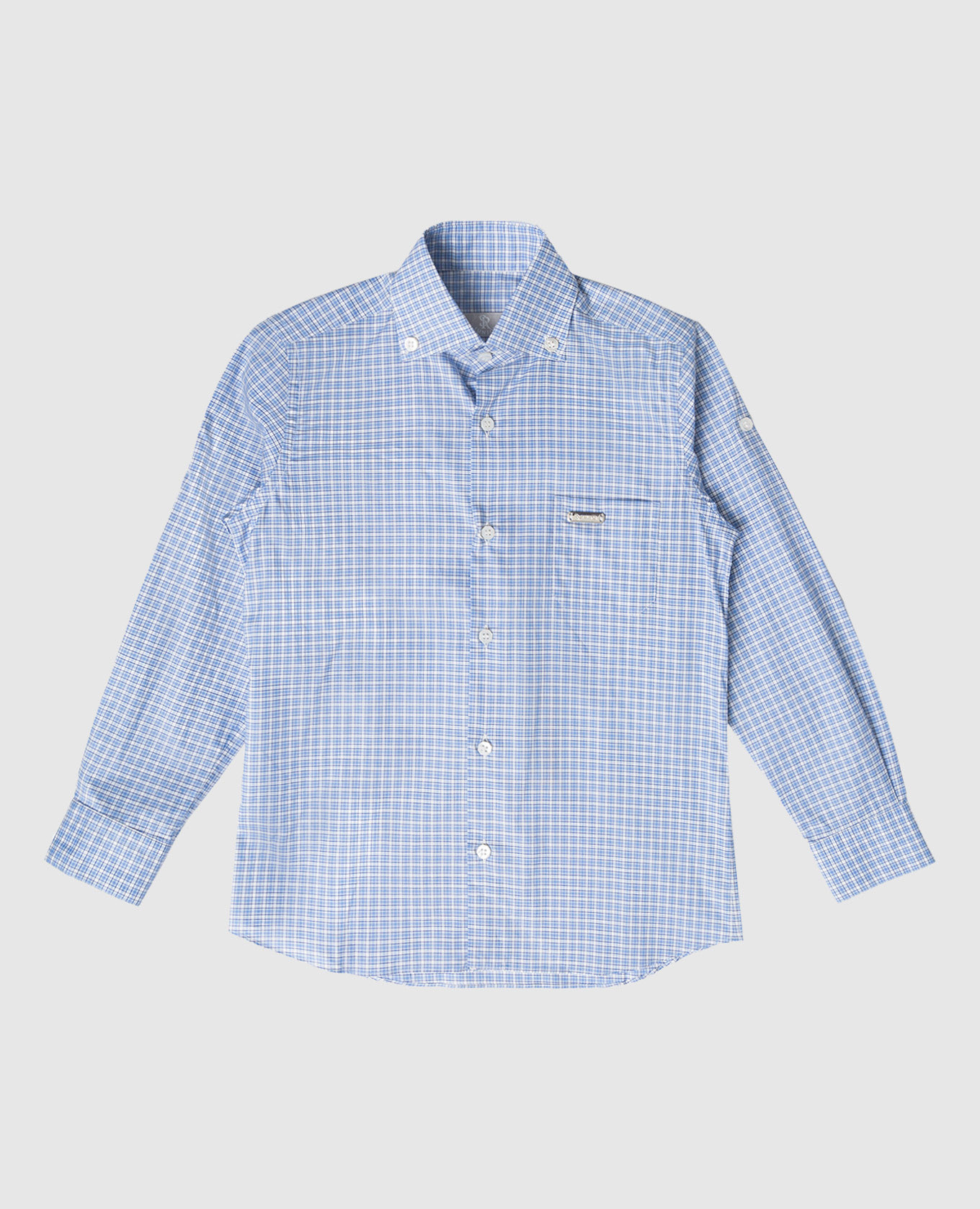 Children's blue checked shirt