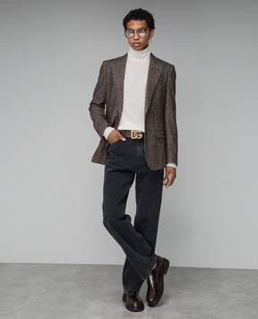 Dolce&Gabbana Белый гольф с кашемиром и шелком. GXL03TJDMS4