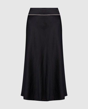 Peserico Черная юбка миди с цепочкой мониль P0550702960