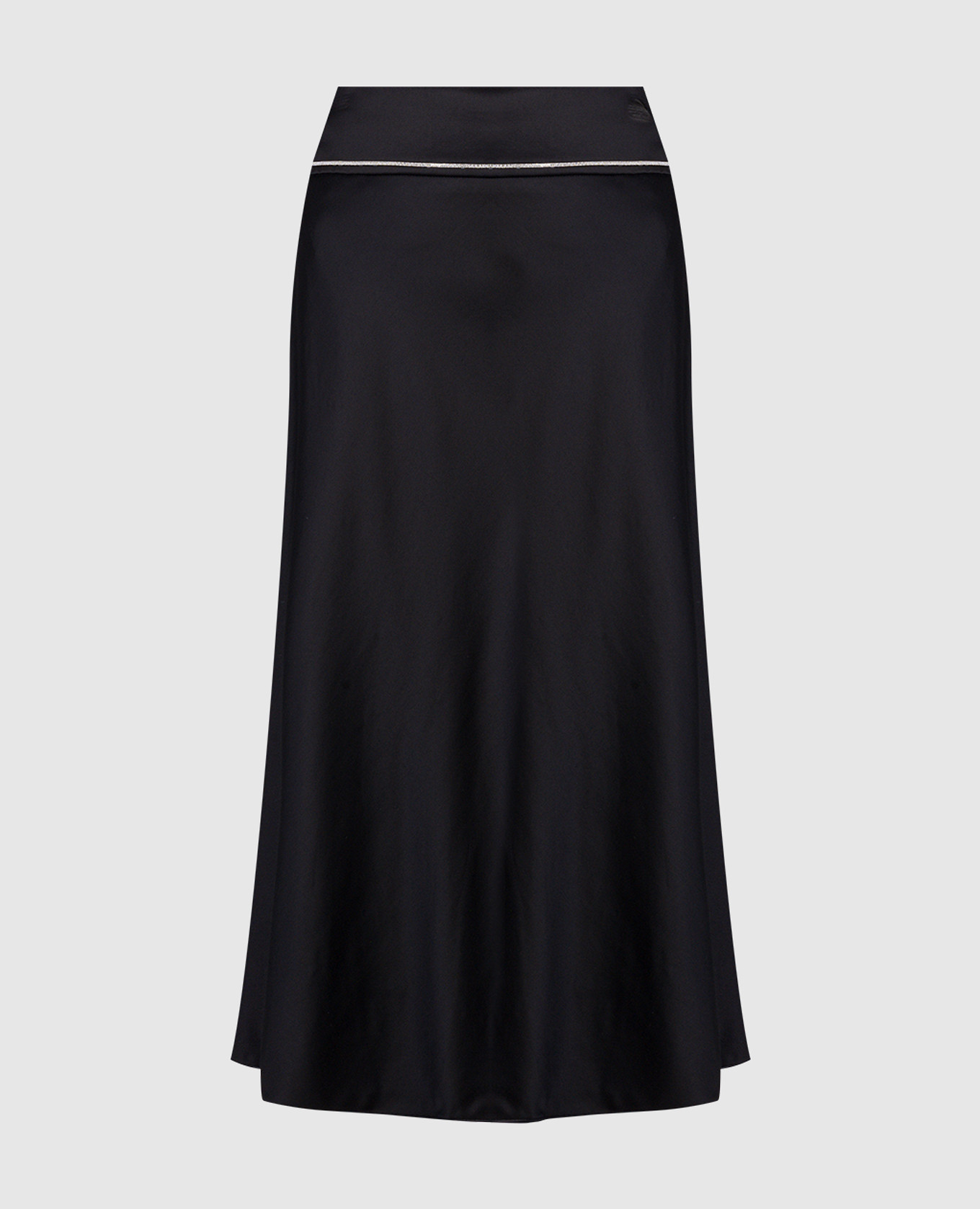 Black midi skirt with monil chain