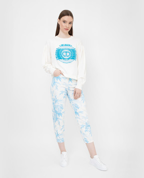 Twinset Укорочені джинси у принт Floral Toile De Jouy 221TP275A