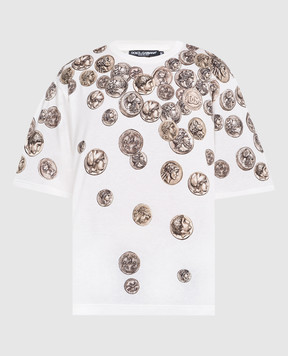 Dolce&Gabbana Белая футболка с принтом G8PB8THI78G