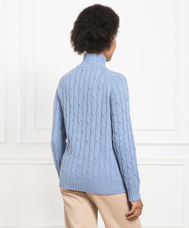 Babe Pay Pls Blue sweater made of cashmere in a textured pattern MD9701305341TR image 4