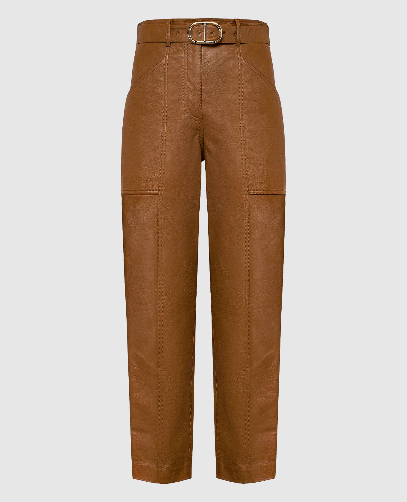 

Коричневые брюки с логотипом, Коричневый, Зауженные брюки