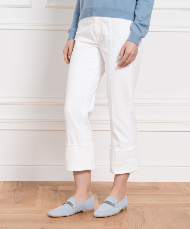 Brunello Cucinelli Білі джинси з еколатунню M0H43P5696 зображення 3