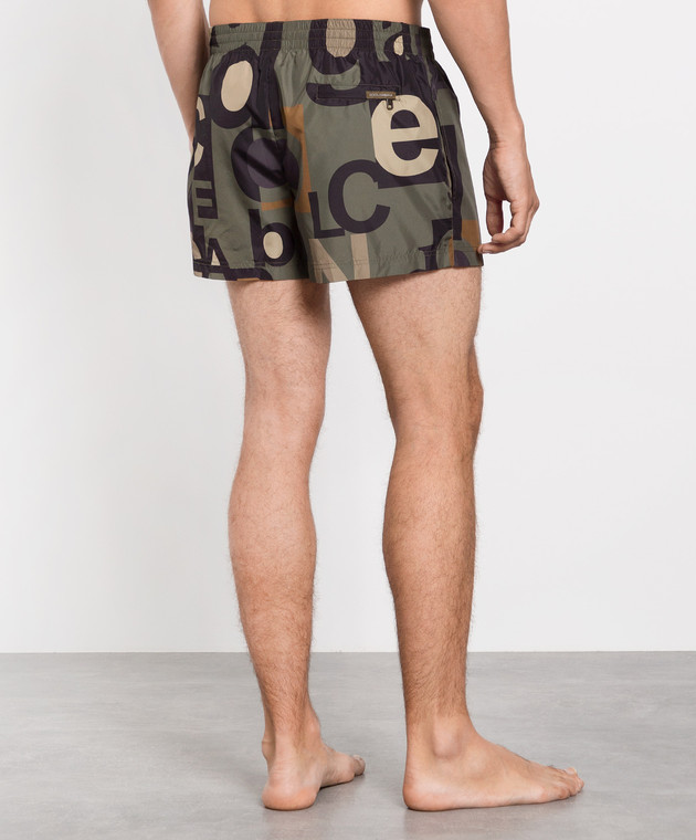 Dolce&Gabbana Khaki swim shorts with logo print M4A06THSM7O image 4