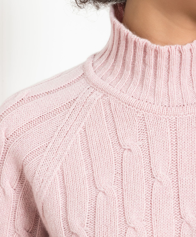 Babe Pay Pls Pink sweater made of cashmere in a textured pattern MD9701305341TR image 5