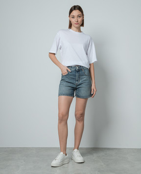 Max Mara Sportmax Синие джинсовые шорты OVALE с эффектом потертости OVALE