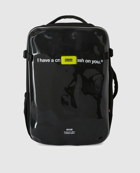 MSGM Чорний рюкзак з логотипом 3640X4998