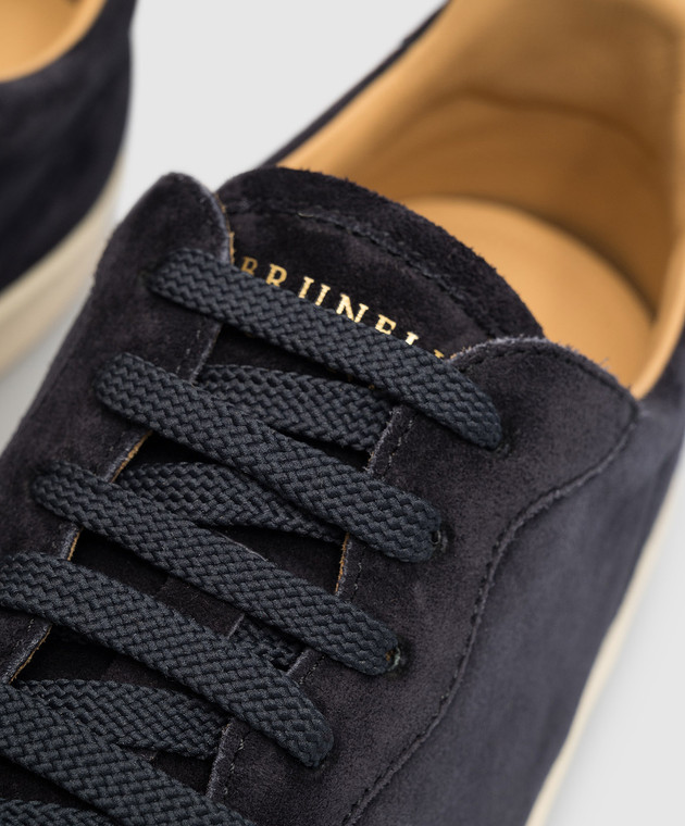 Brunello Cucinelli Сині замшеві кеди MZUSILN272 зображення 5