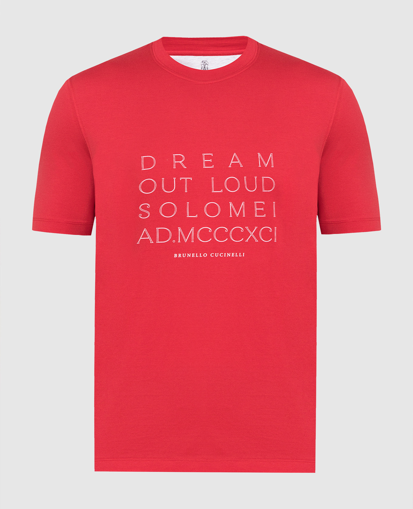 Red t-shirt with Dream out loud print