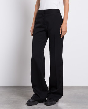 Jil Sander Чорні штани кльош з вовни J02KA0142J40021