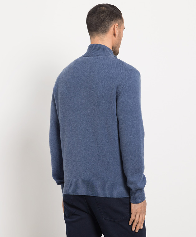 D'Uomo Milano Blue woolen cardigan 50706 изображение 4