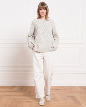 Loro Piana Сірий светр з кашеміру FAM3611