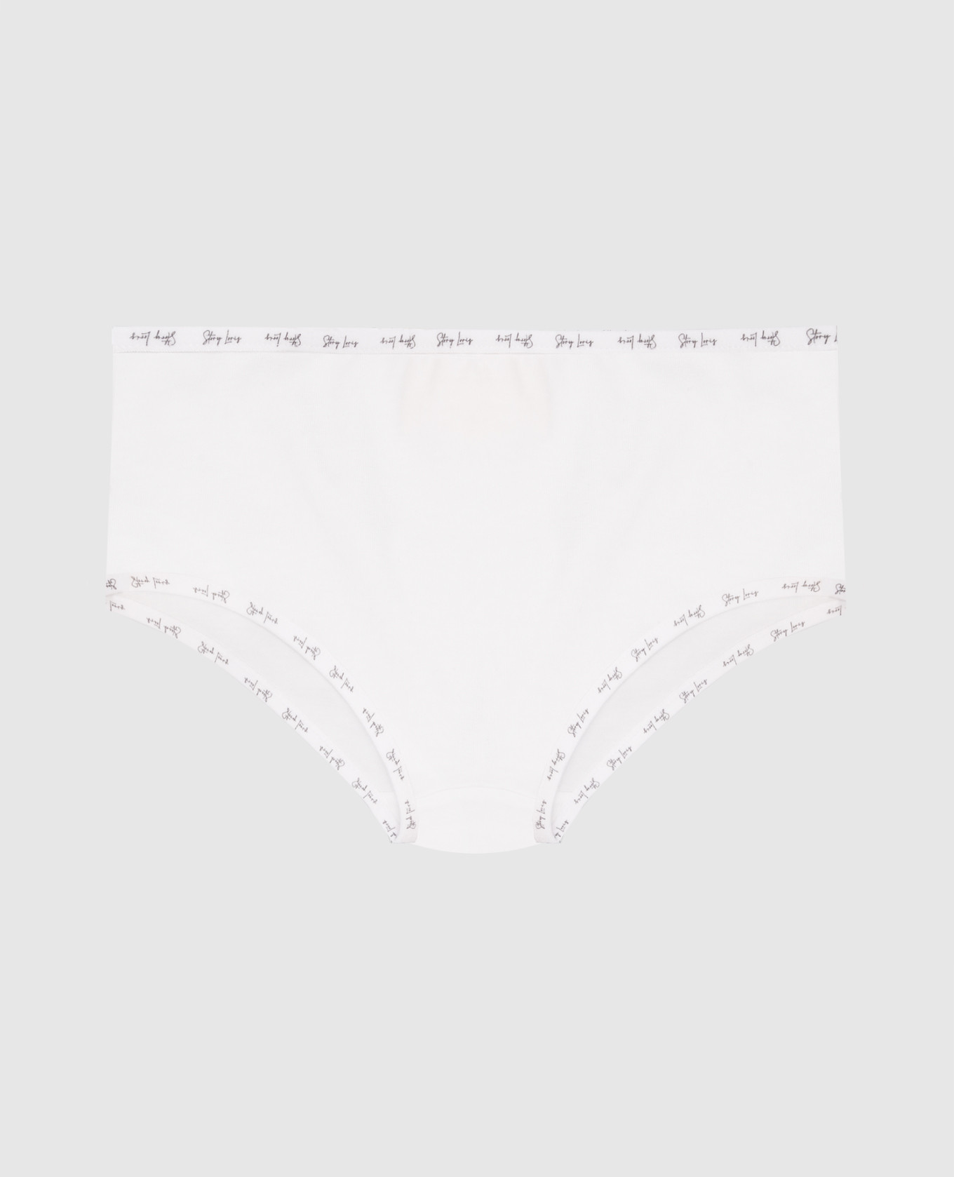 Children's white panties with a logo