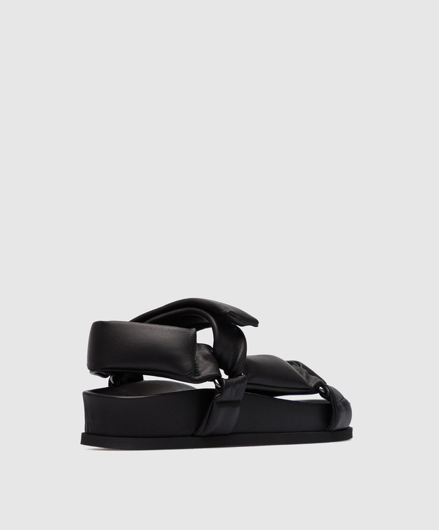 Giulia Taddeucci - Zara Puffy Effect Black Leather Sandals ZARA buy at ...