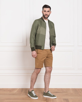 ISAIA Зеленый бомбер из шерсти и кашемира SX718793950