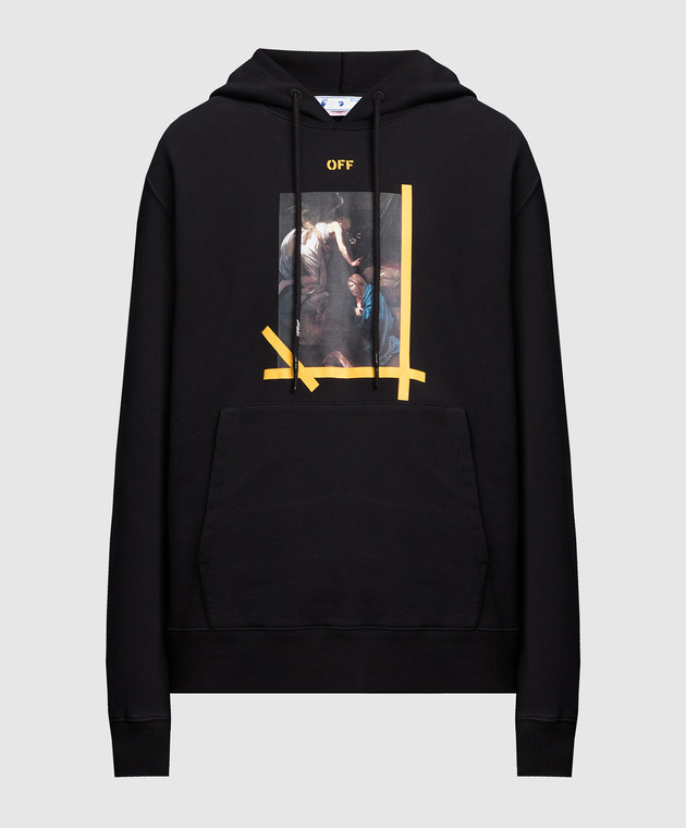 Off-White - Черное худи с принтом Караваджо OMBB097C99FLE015