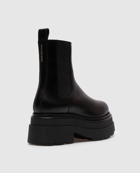 Alexander Wang Черные кожаные челси с логотипом 30323B053