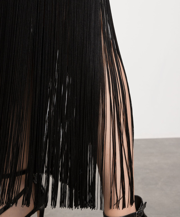 Michael Kors Black skirt with fringe CSP7200010 image 5