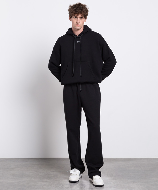Off-White Черные спортивные штаны OMCH054F23FLE006 изображение 2