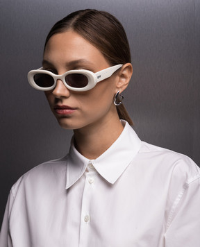 Off-White Белые очки Amalfi с логотипом OERI087F23PLA001