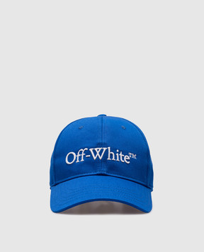 Off-White Синяя кепка с вышивкой логотипа OWLB044F23FAB001