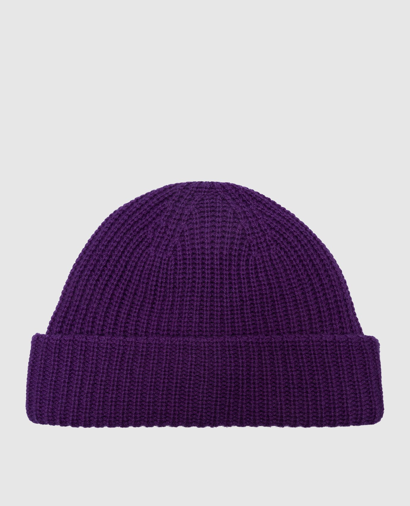 Фиолетовая шапка из шерсти и кашемира