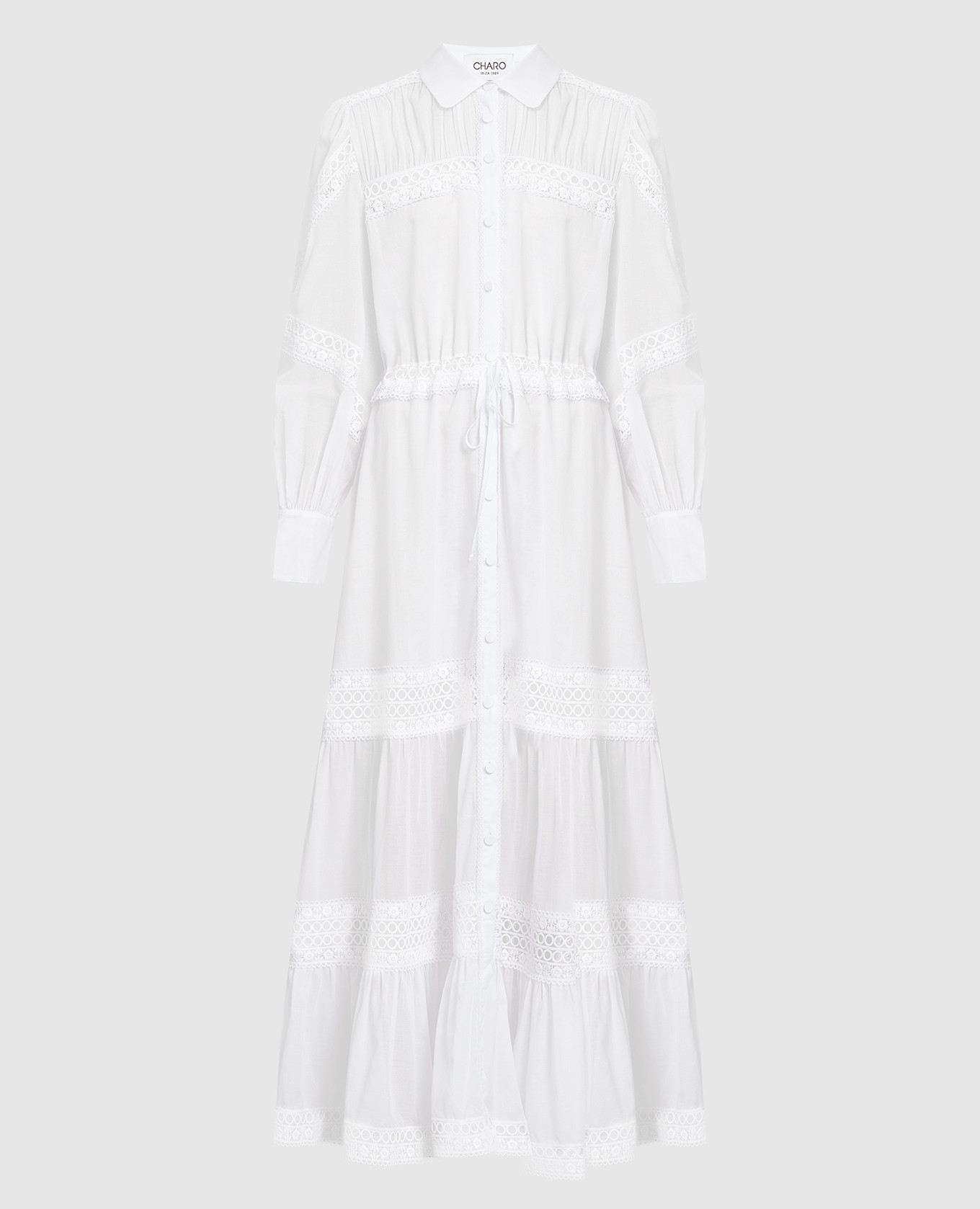 Charo Ruiz - Ileana white shirt dress with lace 231620 - buy with ...