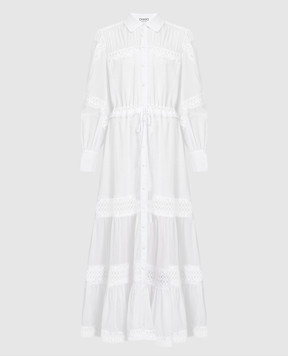 Charo Ruiz Біла сукня-сорочка Ileana з мереживом 231620