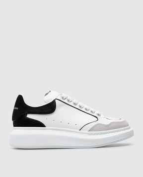 Alexander McQueen Білі шкіряні кросівки з логотипом 781472WIE9M
