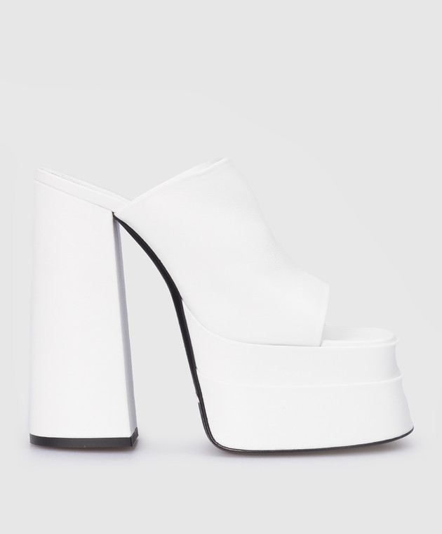 Babe Pay Pls White leather mules 22490711100