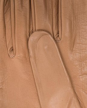 Sermoneta Gloves Коричневые кожаные удлиненные перчатки 301B